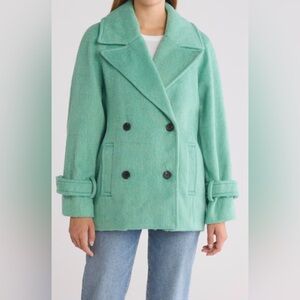 NWT Avec Les Filles seafoam green peacoat - Small